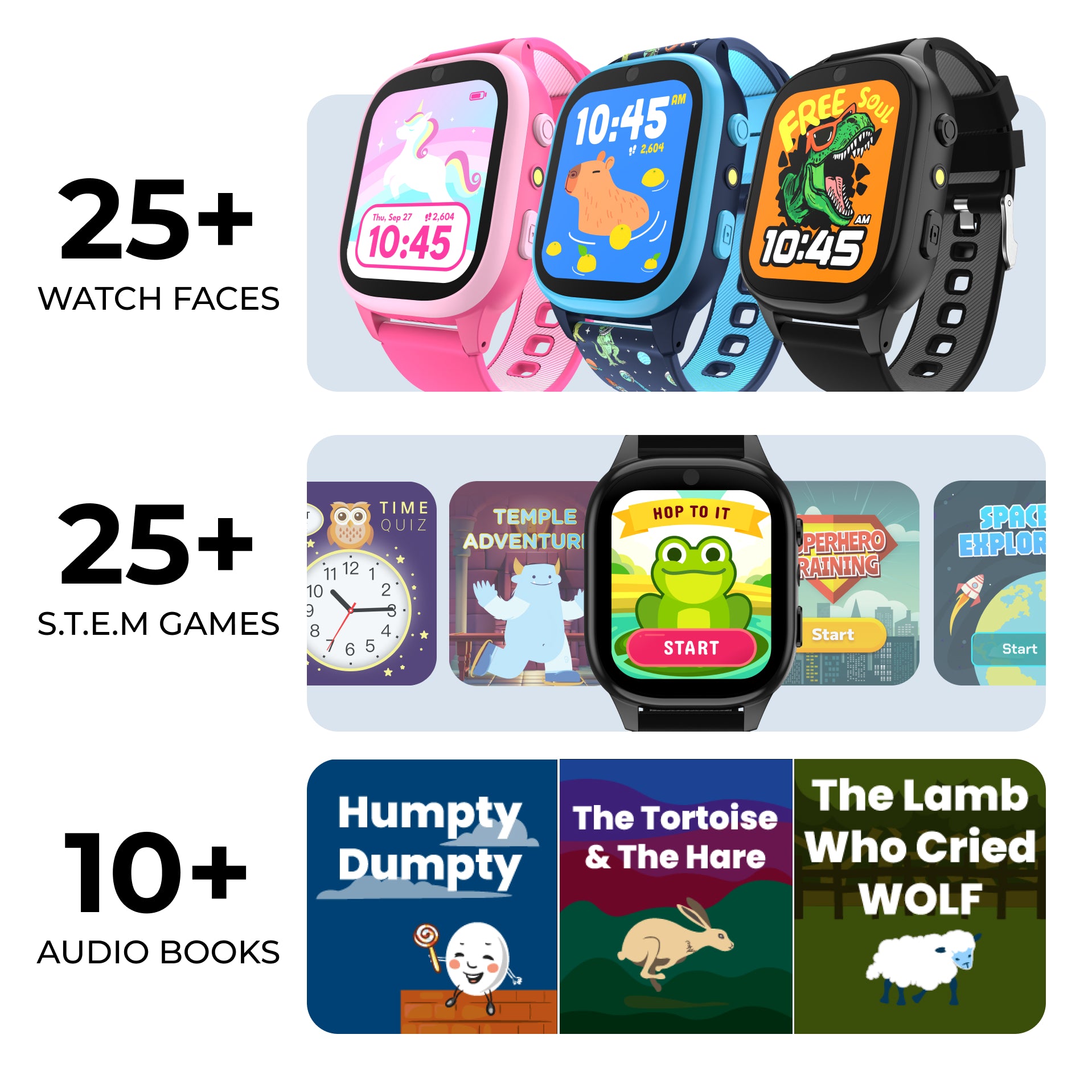 PlayZoom 4 Kids Smartwatch: Red and Black Print