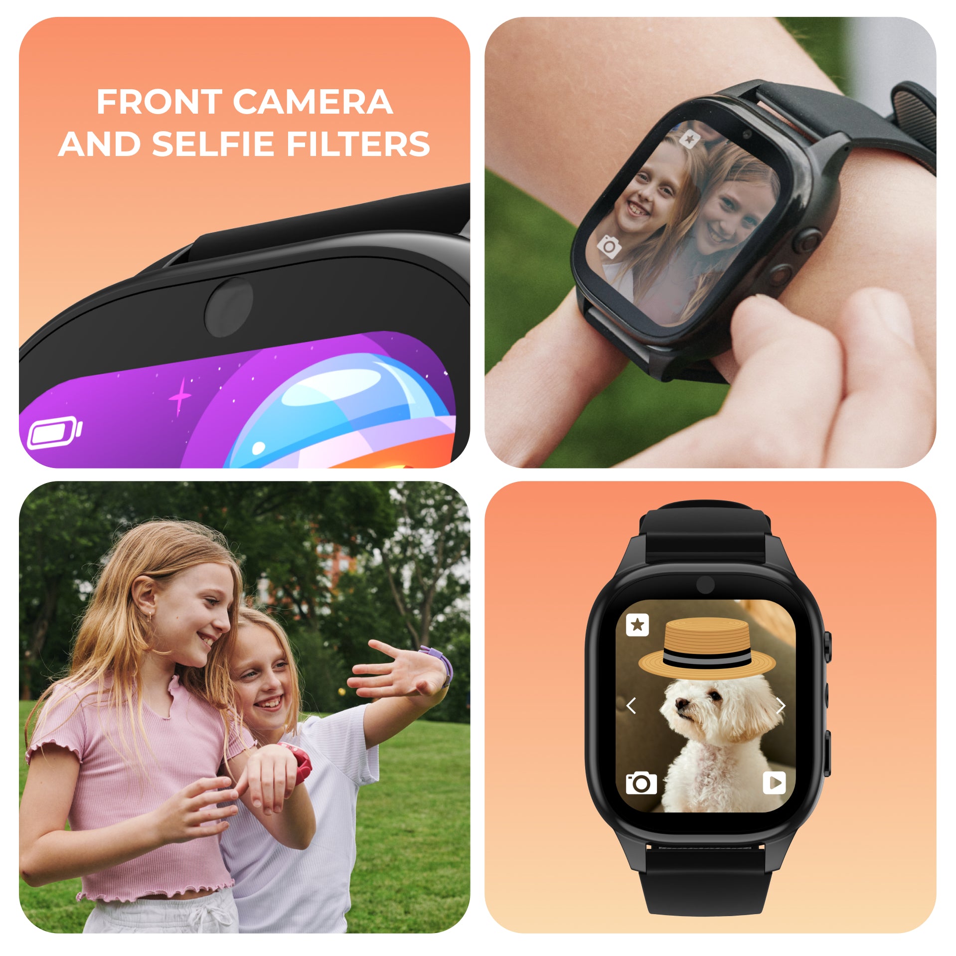 PlayZoom 4 Kids Smartwatch: Red and Black Print