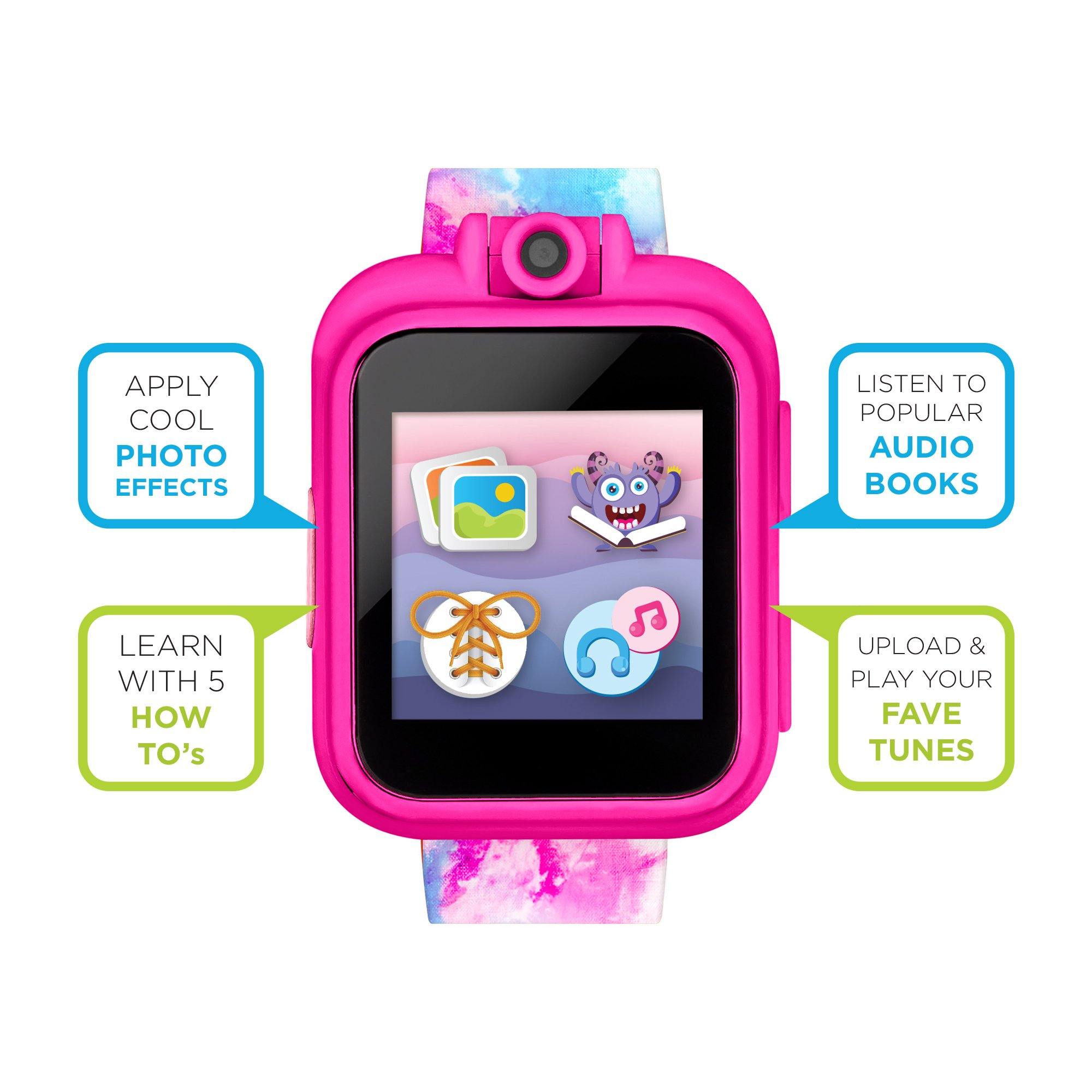 PlayZoom 2 Kids Smartwatch: Pink, Blue, Yellow Tie Dye affordable smart watch